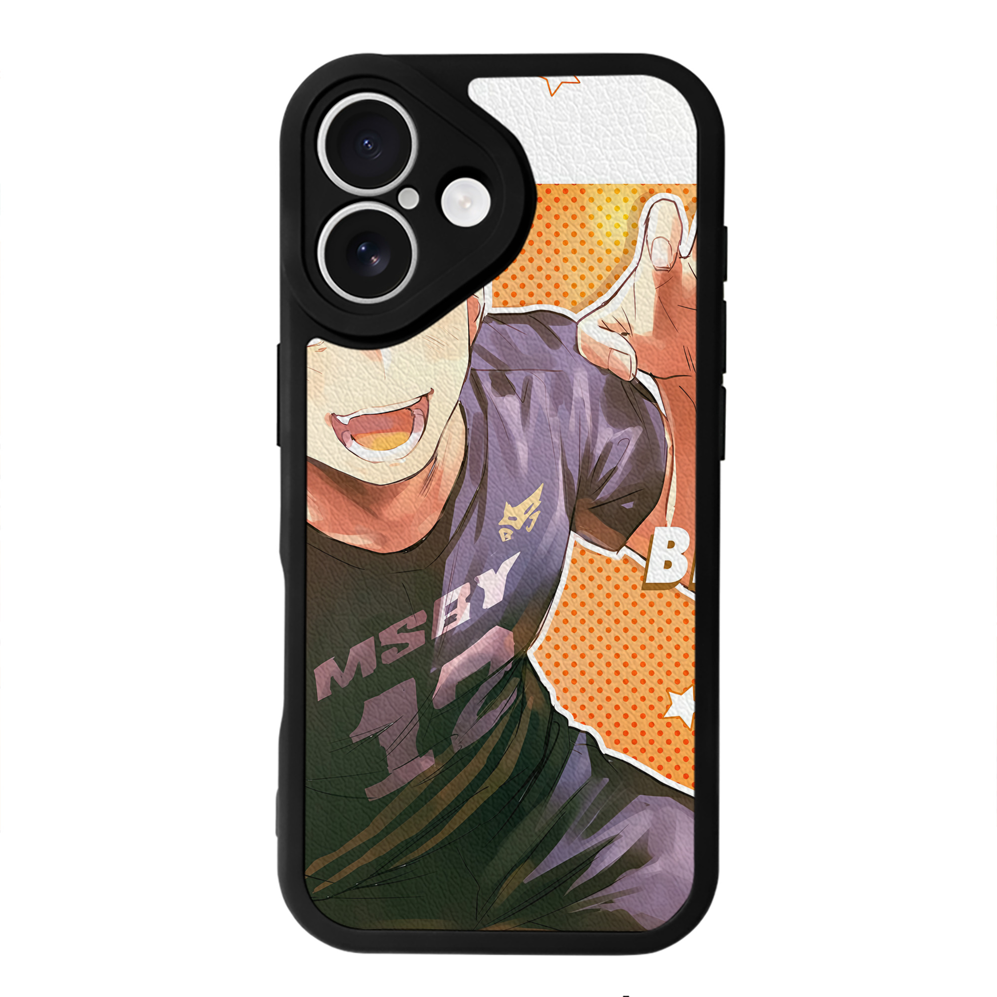 （画像用） ハイキュー!! Haikyu!! 【iPhone 16シリーズ対応】シリコンスマホケース（レザー調） 材質：シリコン